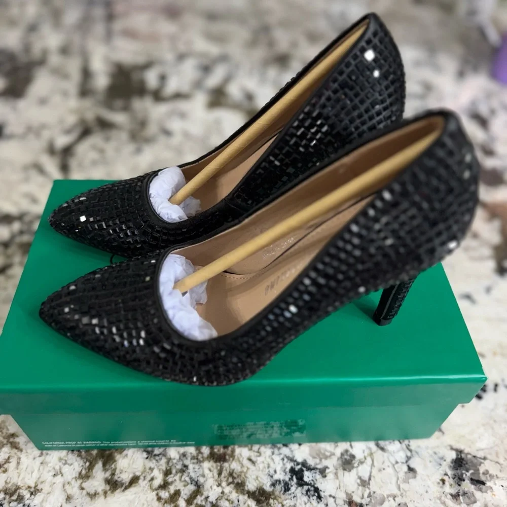 Lauren Lorraine Black Sequin‎ Heels